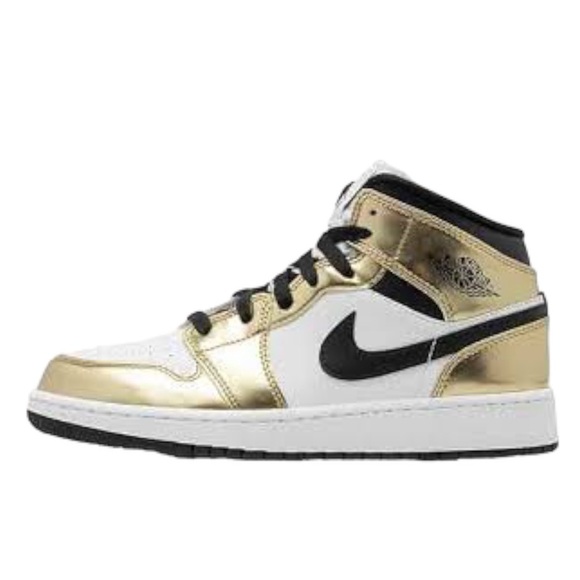 Nike Jordan Mid Metallic Gold White youth size 1/2 style